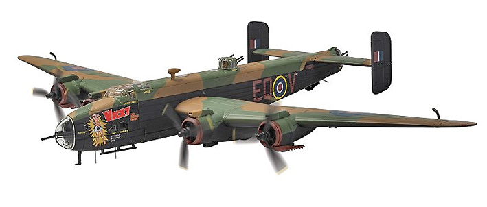 Handley Page Halifax B.VII, PN230/EQ-V ‘Vicky The Vicious Virgin’, RAF No.408 ‘Goose’ Squadron (RCAF) Group, Linton-on-Ouse, 1945, 1:72, Corgi 