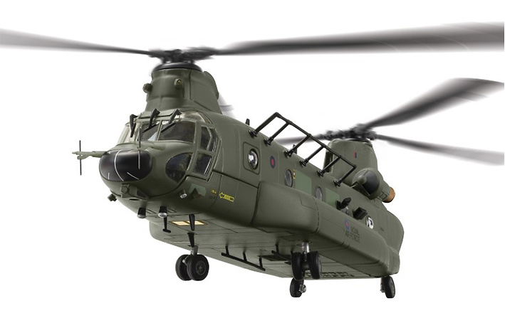 Helicóptero Boeing Vertol Chinook HC.3, ZH904, RAF No.18 Squadron, Odiham, 2012, 1:72, Corgi 