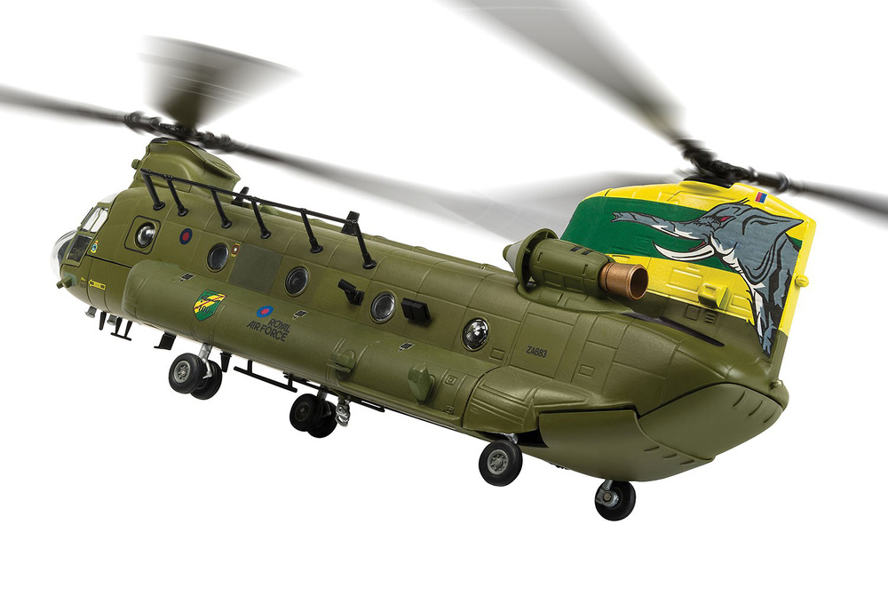 Helicopter Boeing Chinook HC.4 ZA683 RAF No.27 Squadron, Special Centenary Scheme, 100 Years of the RAF, 1:72, Corgi 