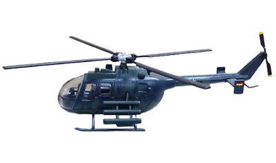 1x MBB Bo 105 Bundeswehr HELIKOPTER  Helicoptere  Metall 1:72 Diecast 