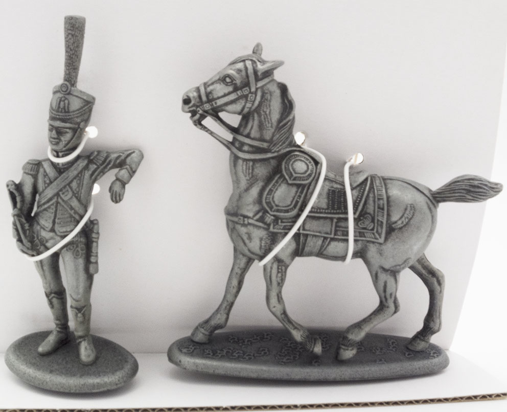 Imperial Guard Foot Artillery Officer's Horse, Imperial Guard Luggage Train Driver, 1:24, Atlas Editions 