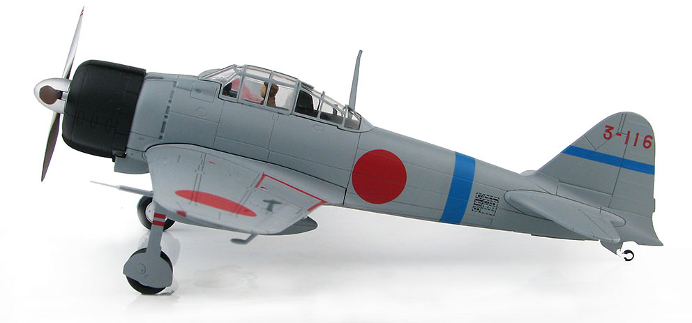 Japan A6M Zero Fighter Type II 3-116, Saburo Sakai, 12th Kokutai, 1940 to 1941, 1:48, Hobby Master 