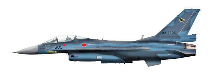 Japan F-2A, 03-8505, 8th Sqn., JASDF, Septiembre, 2012, 1:72, Hobby Master 