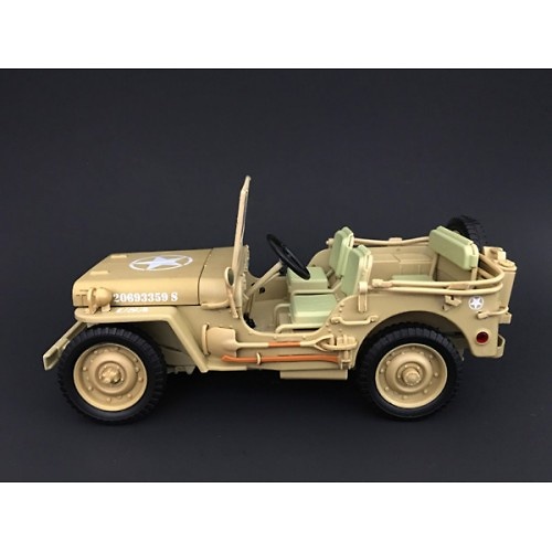 Jeep US Army, color desierto, 2ª Guerra Mundial, 1:18, American Diorama 