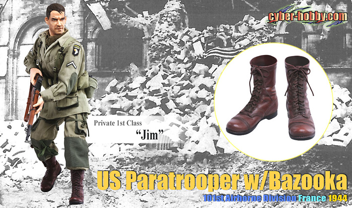 Jim (Private 1st Class), U.S. Paratrooper w/Bazooka 101st Airborne Division, France 1944, 1:6, Dragon Figures 