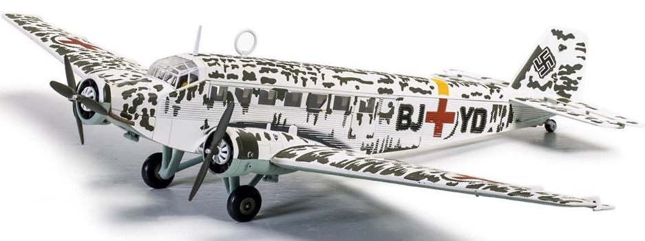 Junkers Ju-52/3m g6e BJ+YD, avión de evacuación médica, Stalingrado, Noviembre, 1942, 1:72, Corgi 