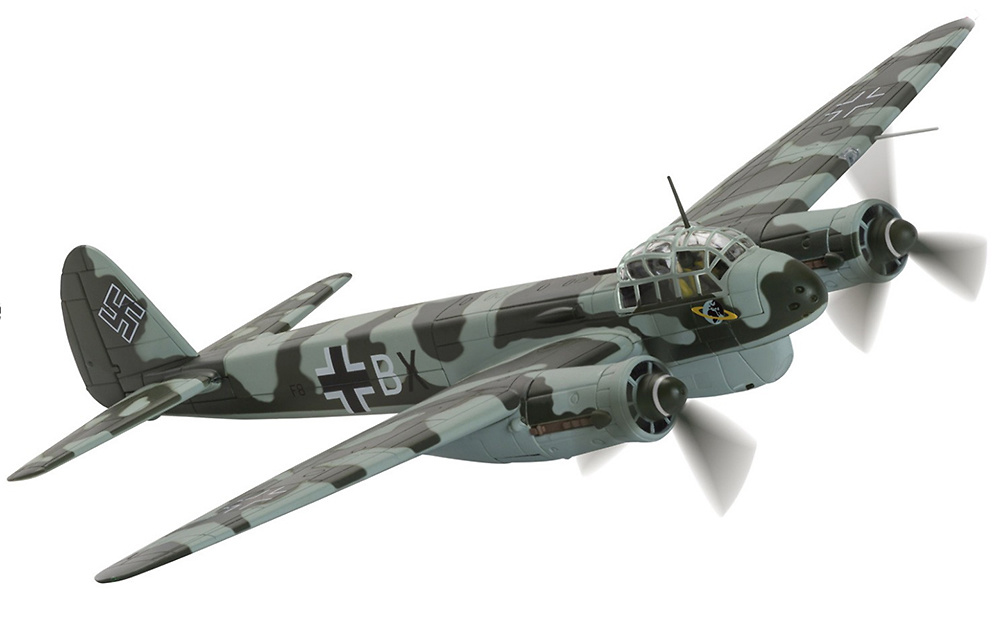 Junkers Ju-88C-6 F8+BX, 13./KG40, Batalla de Golfo de Vizcaya, Lorient, Francia, 1943, 1:72, Corgi 