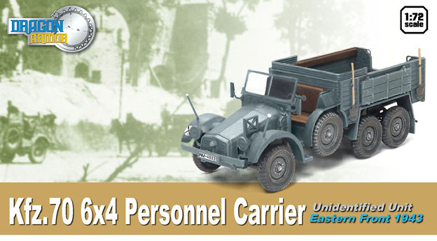 Kfz. 70 6x4 Personnel Carrier, Eastern Front, 1943, 1:72, Dragon Armor 