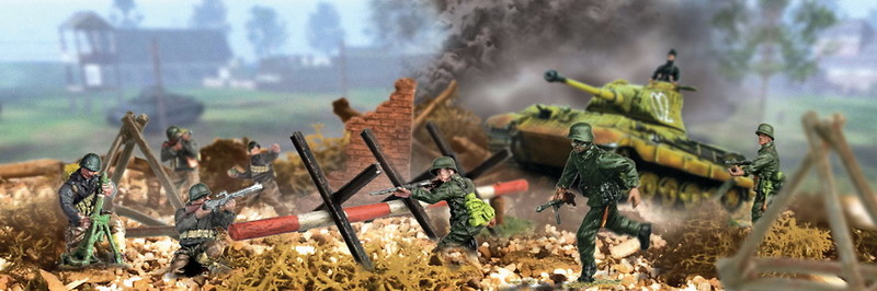 King Tiger and Soldiers, Normandy 1944, 1:72, Forces of Valor 