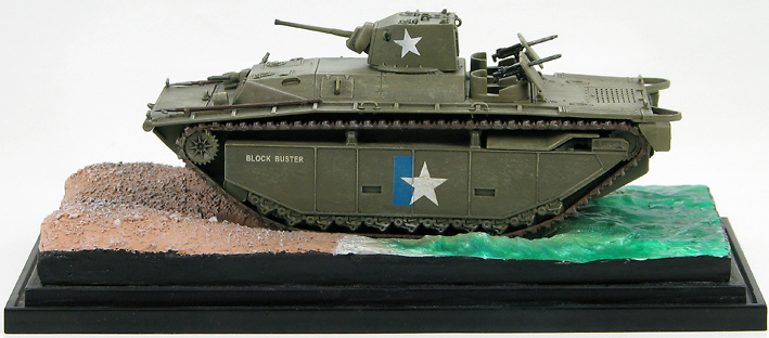 LVT(A)-1 US Army, 1945 US Army with water diorama, 1:72, Hobby Master 