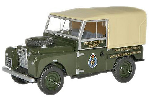Land Rover 88 Canvas, Civil Defence Corps, West Suffolk Division, UK, 1:76, Oxford 