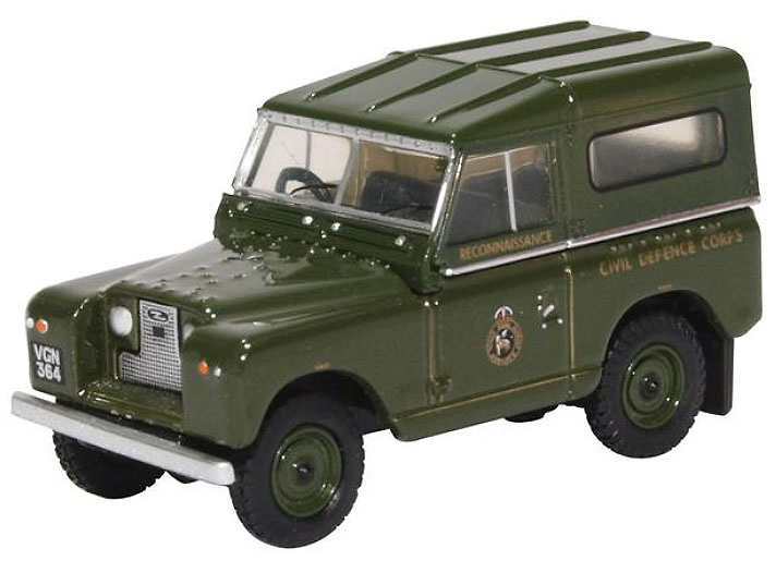 Land Rover Serie II, SWB, Civil Defense, Gran Bretaña, 1:76, Oxford 