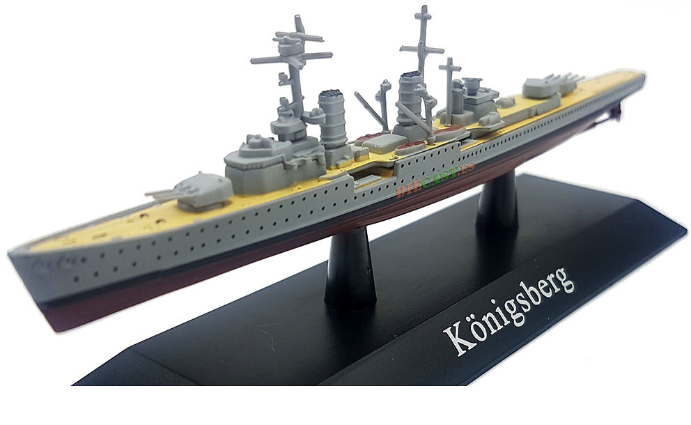 WW I GERMAN KARLSRUHE 1/1250 diecast model ship DEAGOSTINI Battle ship 