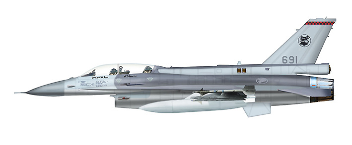 Lockheed F-16D Fighting Falcon 691, 140 Sqn., RSAF, Singapore, 1:72, Hobby Master 