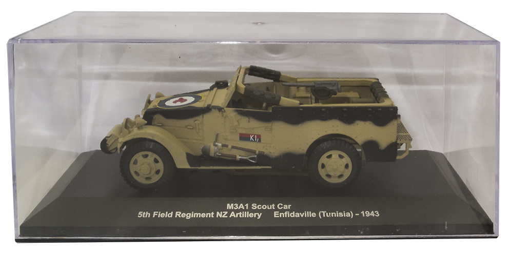 M3A1 Scout Car, 5th Field Regiment NZ Artillery, Enfidaville, Túnez, 1943, 1:43, Atlas 