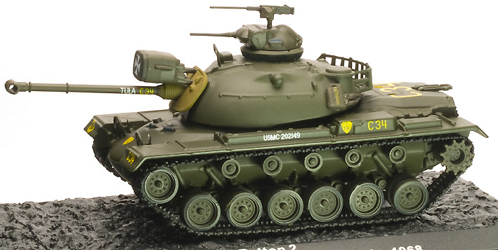 1968 1:72 De Agostini M48A3 Patton 2 1st Tank Battalion 