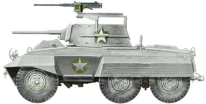 M8 Light Armored Car 3rd Army, 2nd Cavalry Company C, Belgium, 1:72, Hobby Master 