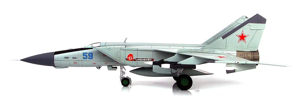 MIG-25PDS Foxbat Blue 59, 146th GvIAP, 8th USSR Air Defence Army, Vasilkov, 1985, 1:72, Hobby Master 