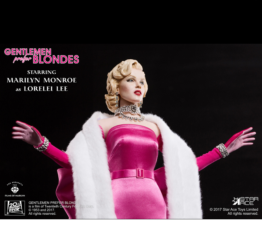 Marilyn Monroe, vestido rosa en 