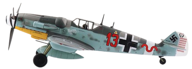 Messerschmitt BF 109G-6 “Heinrich Bartels” Red 13, 27169, 11./JG 27, Grecia, Noviembre 1943, 1:48, Hobby Master 