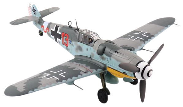 Messerschmitt BF 109G-6 “Heinrich Bartels” Red 13, 27169, 11./JG 27, Grecia, Noviembre 1943, 1:48, Hobby Master 