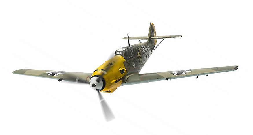 Messerschmitt Bf 109E-4, W.Nr.5057, ‘Yellow 1’, Oberleutnant Josef ‘Pips’ Priller, 6./JG51, Mardyck, Francia, Octubre, 1940, 1:72, Corgi 