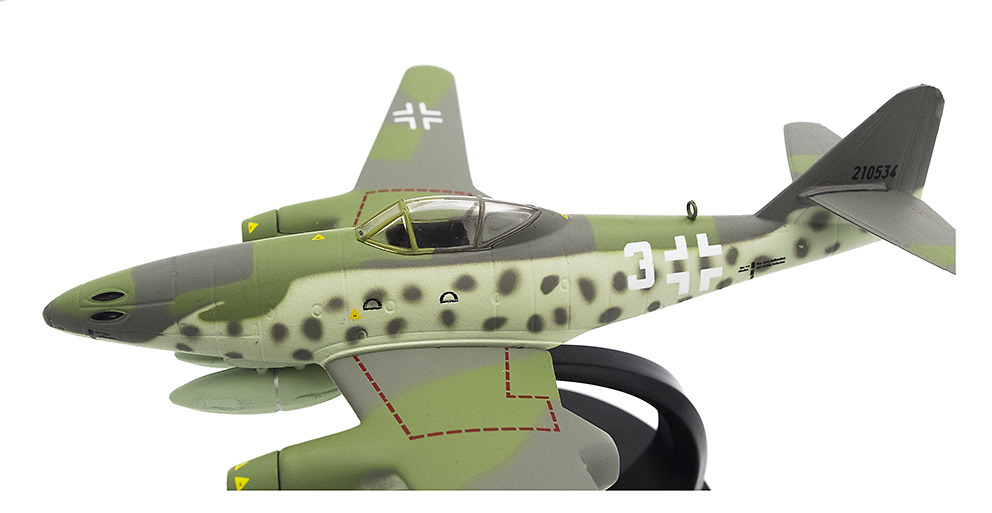 Messerschmitt ME-262 A-1A, piloto Adolf Galland, 1945, 1:72, Atlas 