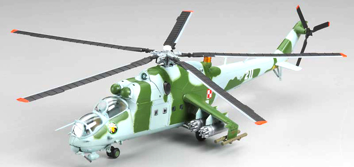 Poland air force Mil Mi-24 hind helicopter 1/72 no diecast plane Easy model 