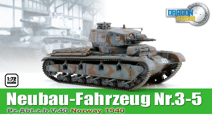 Neubau-Fahrzeug, Nr.3-5, Pz.Abtt.z.b. V. 40, Norway 1940, 1:72, Dragon Armor 