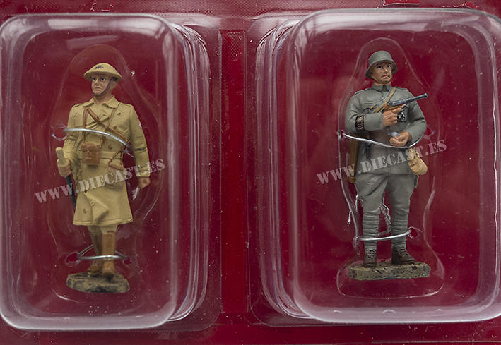 Oficial, Gran Bretaña, 1917 + Teniente Alemán, 1917, 1:32, Hachette 