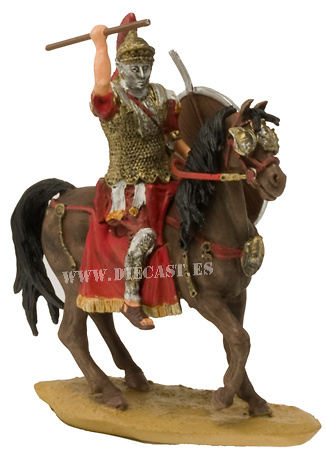 Oficial romano con máscara a caballo, 1:32, Planeta Agostini 