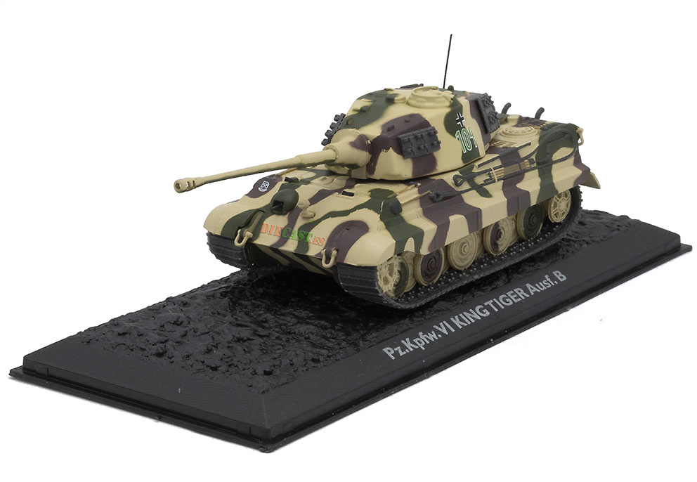 Segunda Guerra Mundial Tigre rey alemán II Henschel Raro ss ABT 501 Pintura Tanque 1:72 Easy Model 