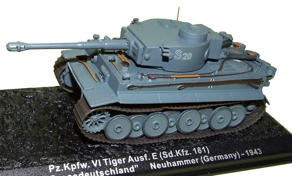 Pz.Kpfw. VI Tiger Ausf. E (Sd.Kfz. 181) 13./Pz. Regt. Grossdeutschland, Alemania, 1943, 1:72, Altaya 