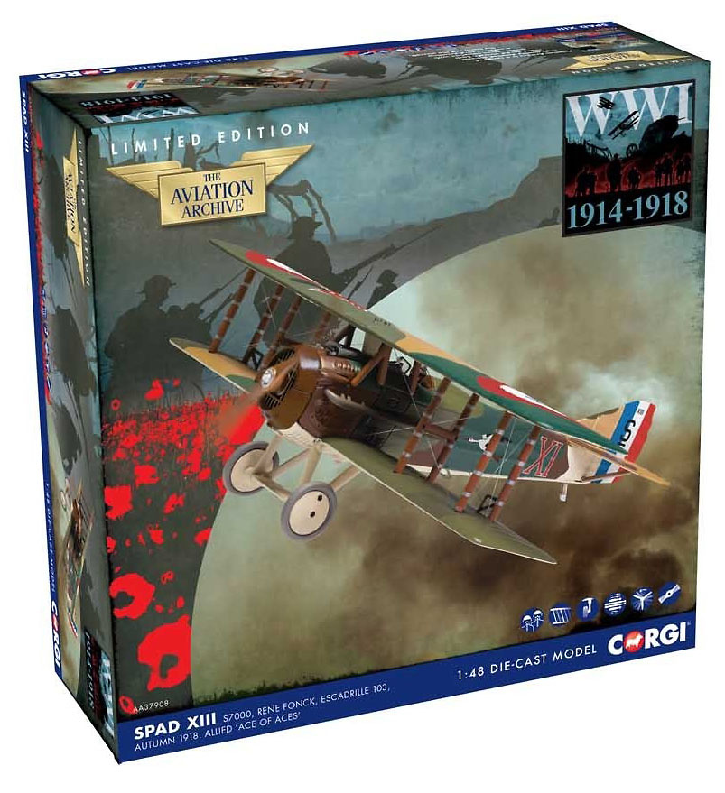 SPAD XIII S7000, Rene Fonck, Escadrille 103, Otoño, 1918, 1:48, Corgi 