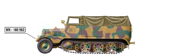 Sd. Kfz. 11 German 3 ton Half Track Werfer Brigade 5, Italy 1944, 1:72, Hobby Master 