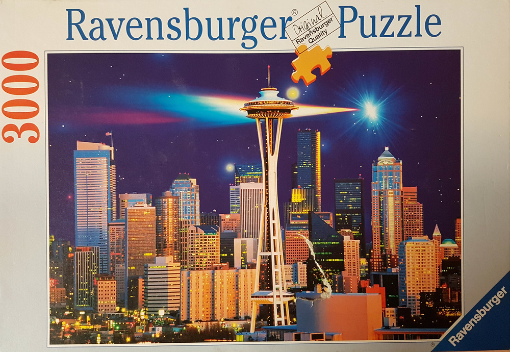 Seattle de noche, 3000 piezas, puzzle, Ravensburguer 