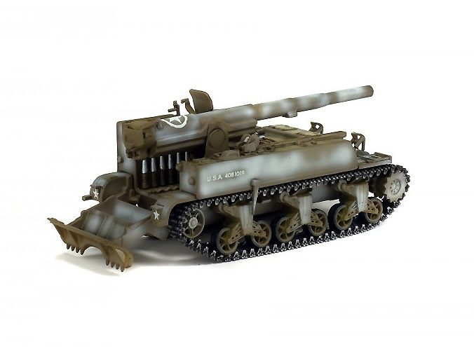 Self-propelled GMC, M12, 155 mm, France, 1944, 1:72, Solido 