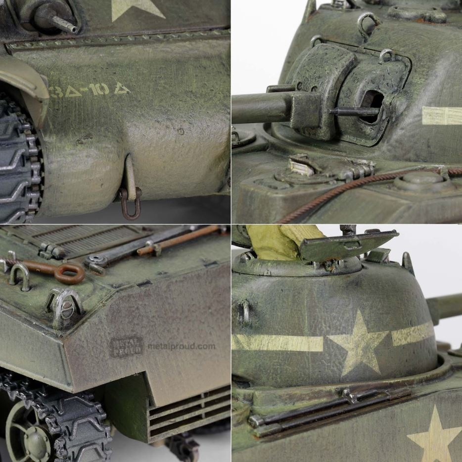 Sherman M4A3 (75), suspensión VVSS y visor de visión directa Glacis 57°, 1:32, Forces of Valor 