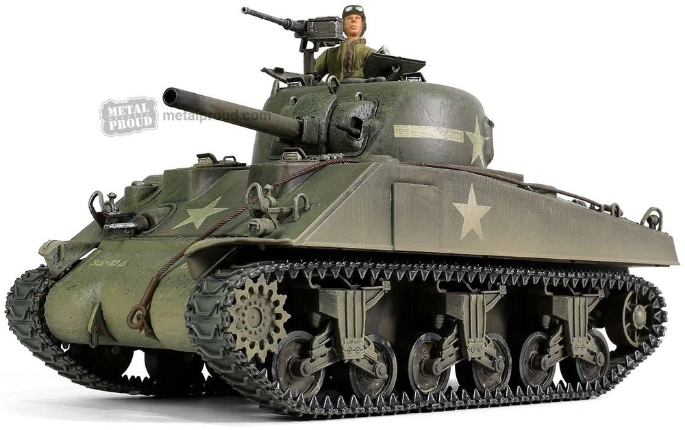 Sherman M4A3 (75), suspensión VVSS y visor de visión directa Glacis 57°, 1:32, Forces of Valor 