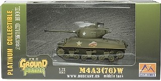 Easy Model 1/72 M4A3 Sherman Middle Tank w 714th tank Bat.12th Div 76 #36261 