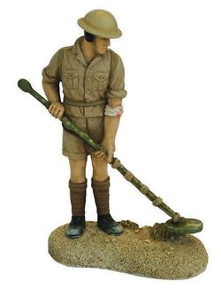 Soldado Británico con detector de minas, El Alamein, 1:32, Corgi 
