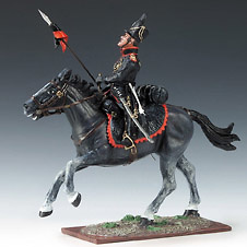 Soldado a caballo con lanza, Ejército Prusiano, 1815, 1:24, Schuco 