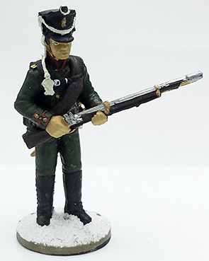 Soldado del 49 Regto. de Cazadores, uniforme de invierno, 1812, 1:32, Eaglemoss 