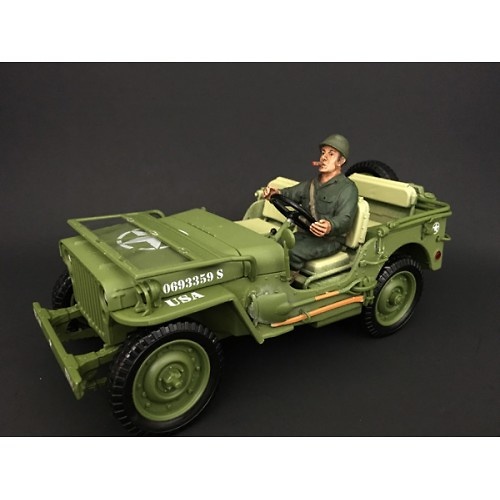 Soldier USA, driver of Jeep, WWII, 1:18, American Diorama 