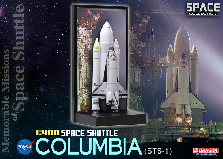 Space Shuttle Columbia w/SRB (STS-1), 1:400, Dragon Space Collection 