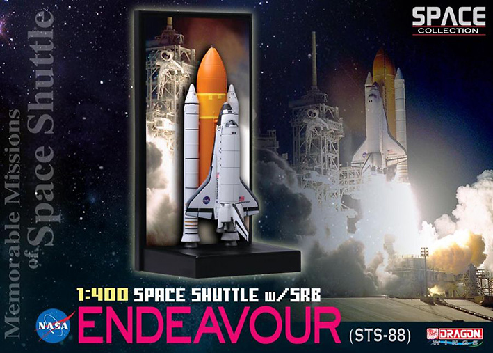 Space Shuttle Endeavour w/SRB (STS-88), 1998, 1:400, Dragon Space Collection 