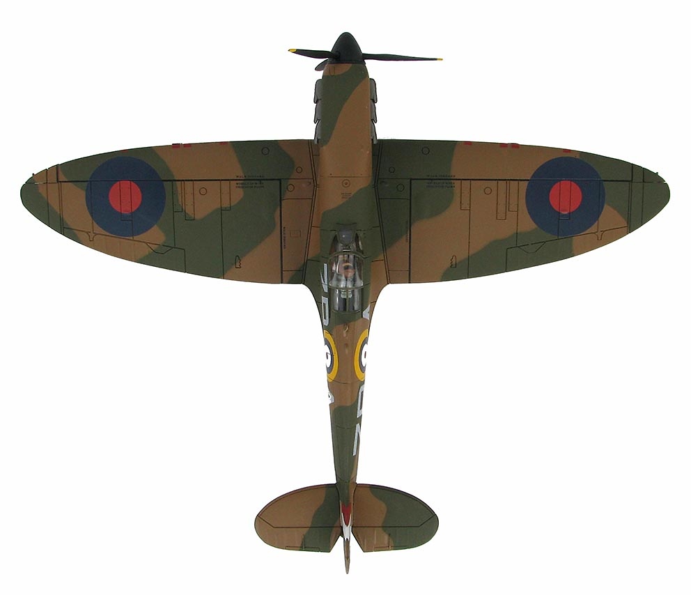 Spitfire Mk.I K9953/ZP-A, Flt. Lt. Adolph Malan, 74º Escuadrón, Hornchurch, 1940, 1:48, Hobby Master 