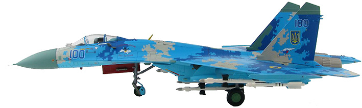 Su-27 Flanker B 1/72 Die Cast Model - HA6015 Ukrainian Air Force, Feb 2022