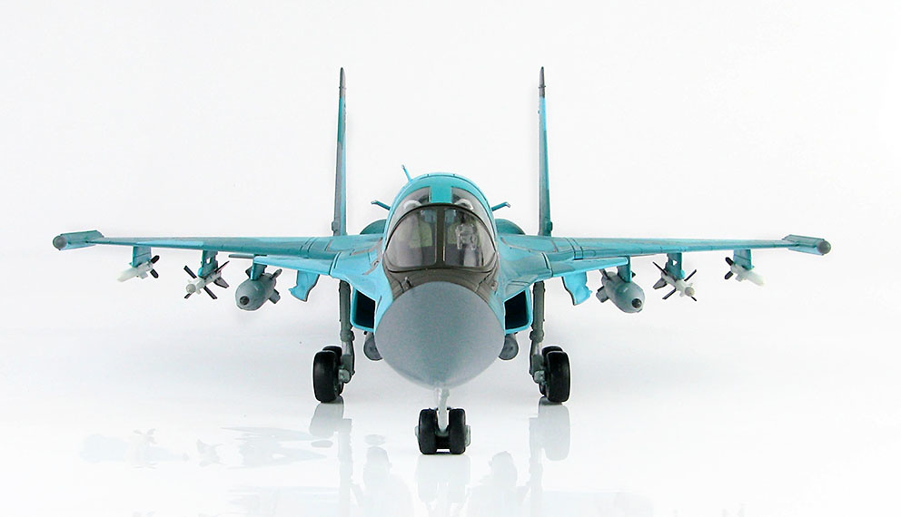 Su-34 Fullback, Caza Bombardero Red 03, Fuerzas Aéreas de Rusia, Siria, Enero 2015, 1:72, Hobby Master 