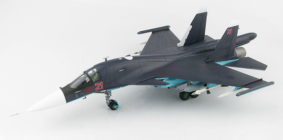 Su-34 Fullback Fighter Bomber Red 21, Russian Air Force, Syria, 2015, 1:72, Hobby Master 